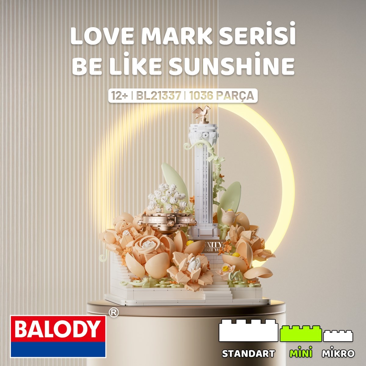 Balody Be Like Sunshine – Love Mark Serisi Yapı Bloğu Seti 1036 Parça