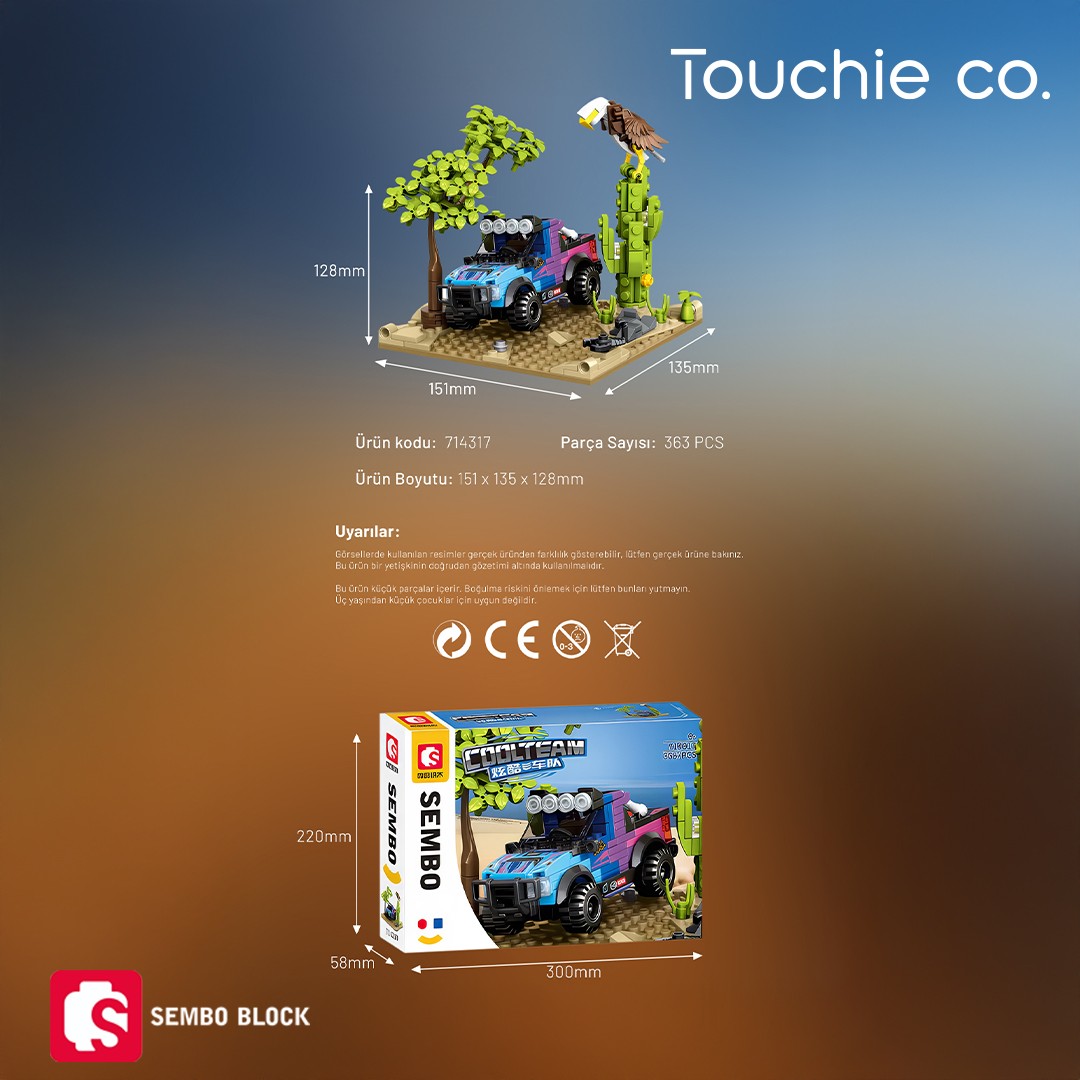 Cool Convoy Warrior Off-Road 363 Parça yapı blokları Lego ile uyumlu (714317)