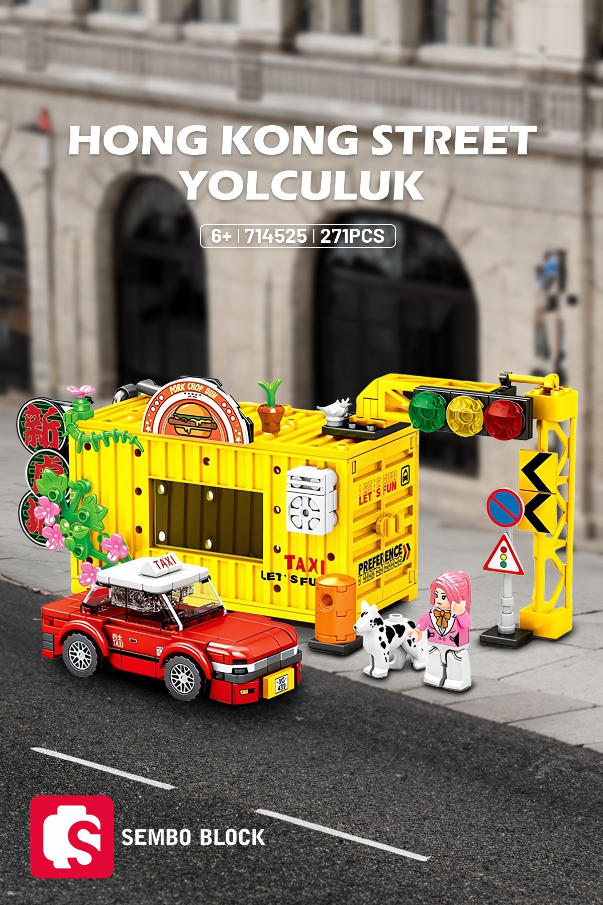 Hong Kong Street Scene BK.5 Yolculuk 271 Parça yapı blokları Lego ile uyumlu (714525)