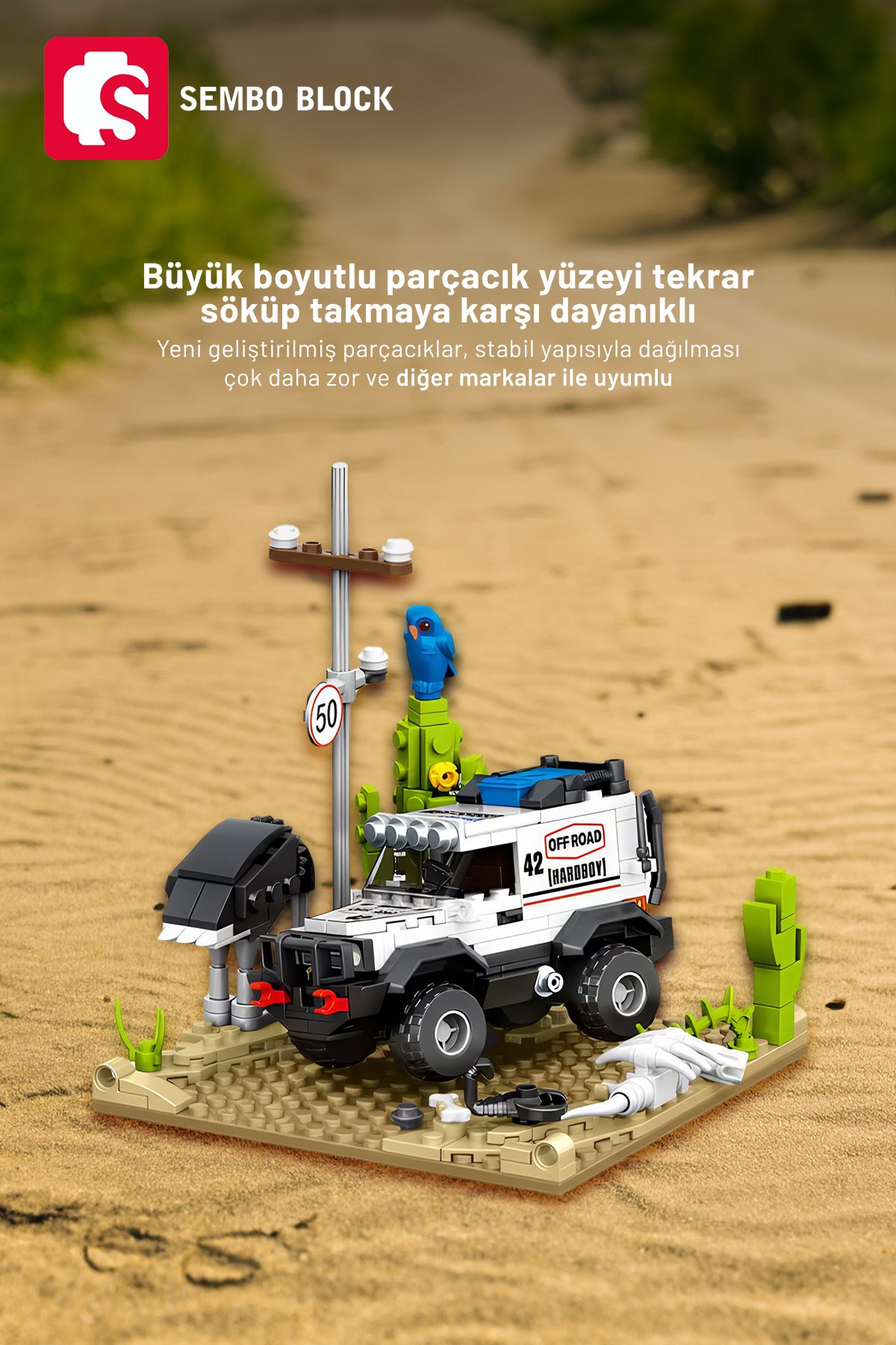 Cool Convoy Desert Off-Road 354 Parça yapı blokları Lego ile uyumlu (714318)