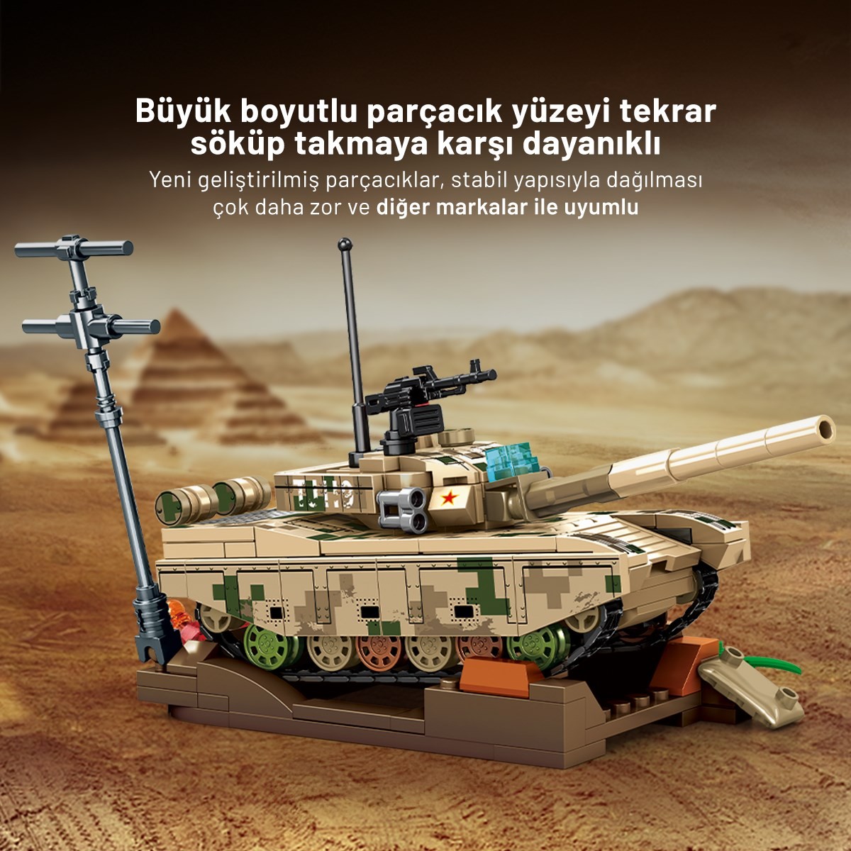 Sembo Block Type 99A Ana Muharebe Tankı Yapı Bloğu Seti 251 Parça
