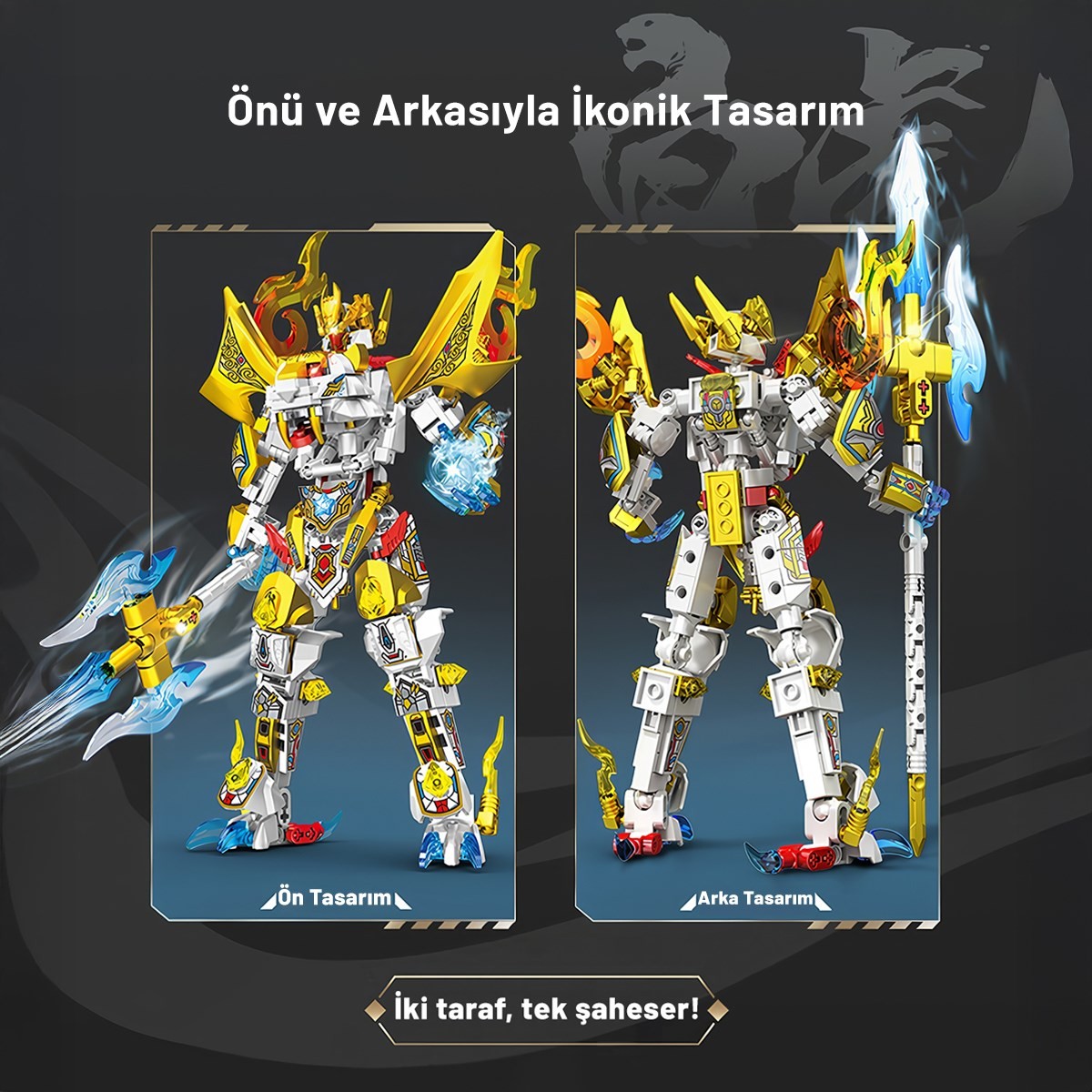 White Tiger Çin Ejderi Figür Yapı Bloğu Seti