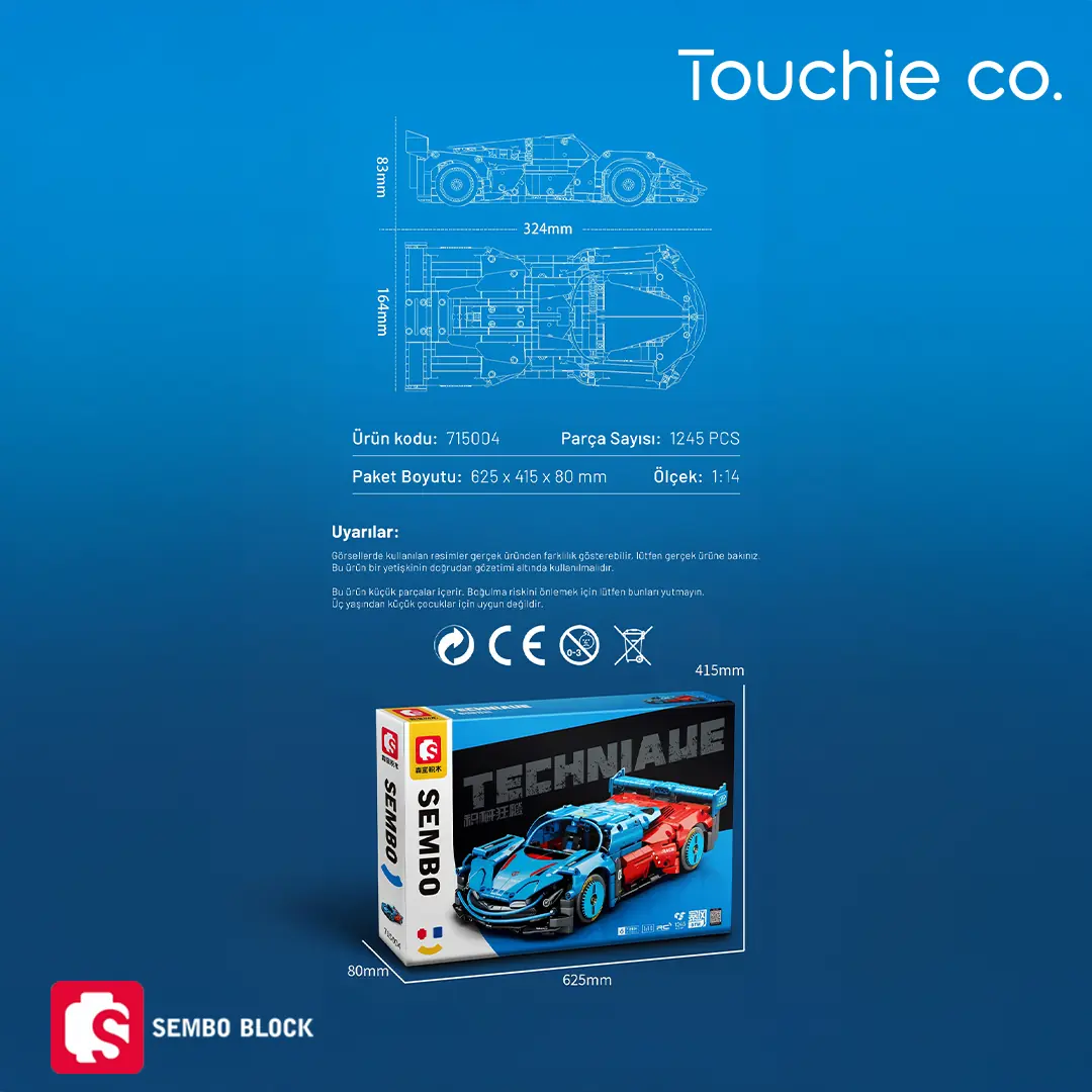 Techniaue Egzotik Mazda Furai Konsept Yarış Arabası 1:14 Ölçek