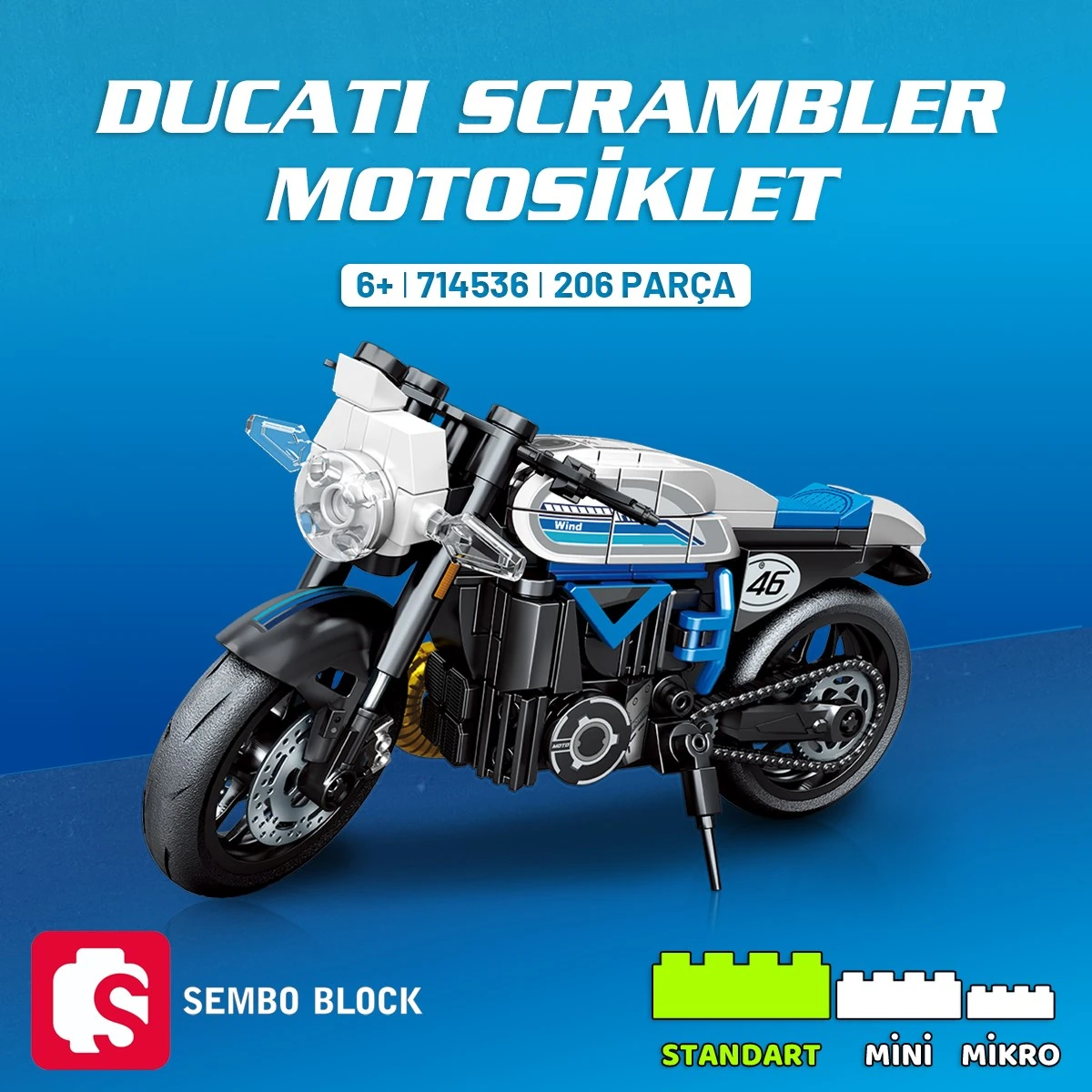 Motosiklet Yapı Bloğu Oyuncakları | Touchie Co.