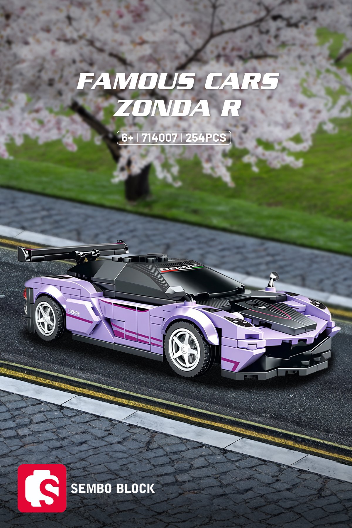 Famous Cars Zonda R 254 Parça yapı blokları Lego ile uyumlu (714007)