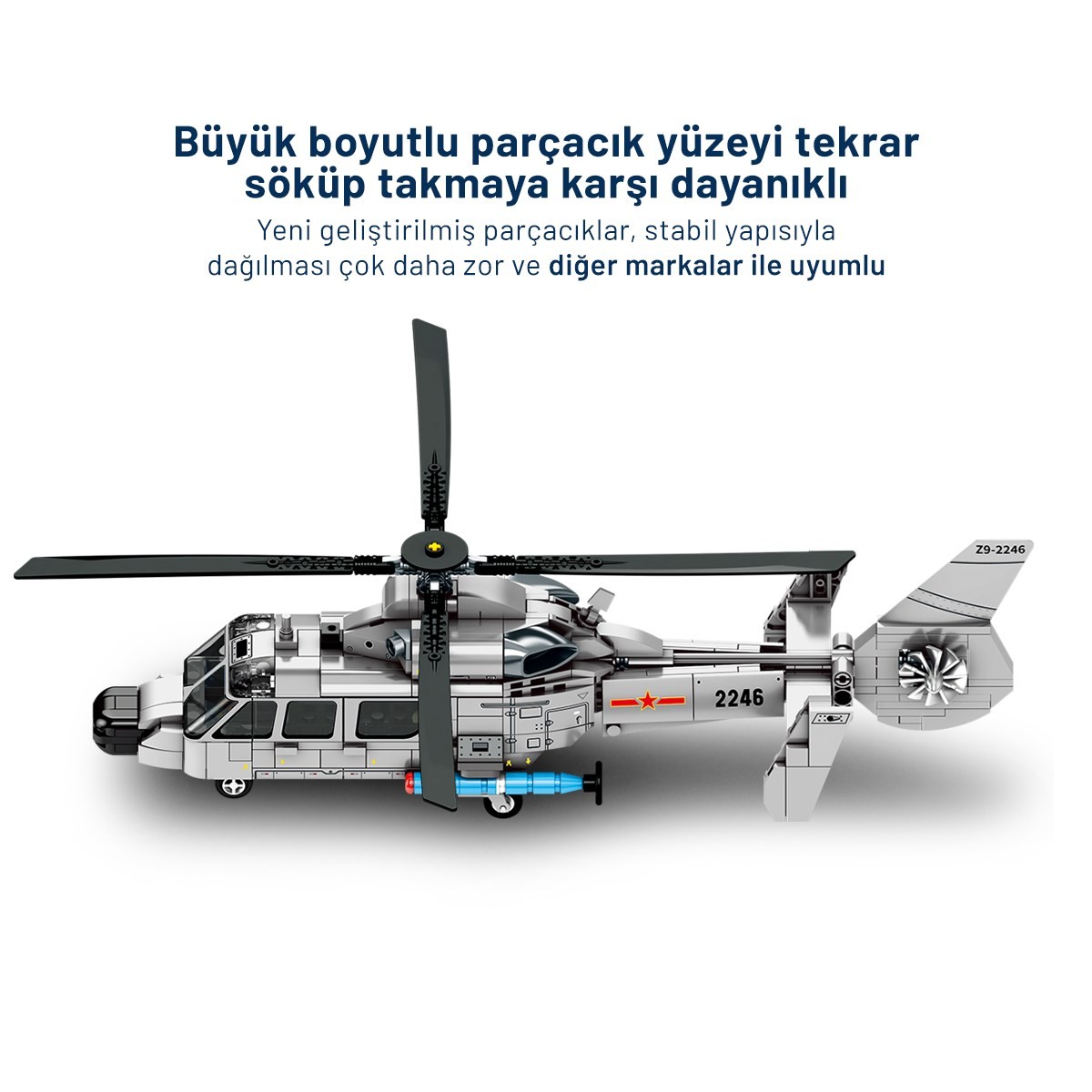 Sembo Block Z-9 Donanma Helikopteri Yapı Bloğu Seti 449 Parça