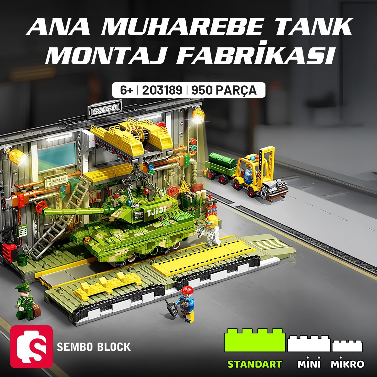 Ana Muharebe Tank Montaj Fabrikası Yapı Bloğu Seti