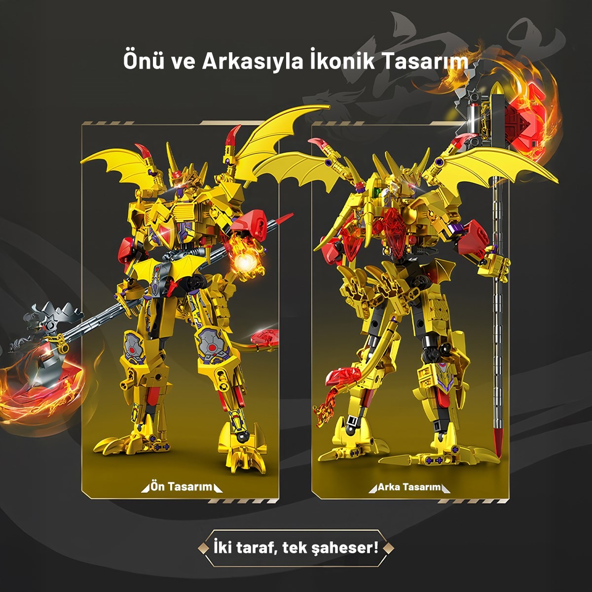 Sembo Block Flame Hammer Çin Ejderi Figür Yapı Bloğu Seti 463 Parça