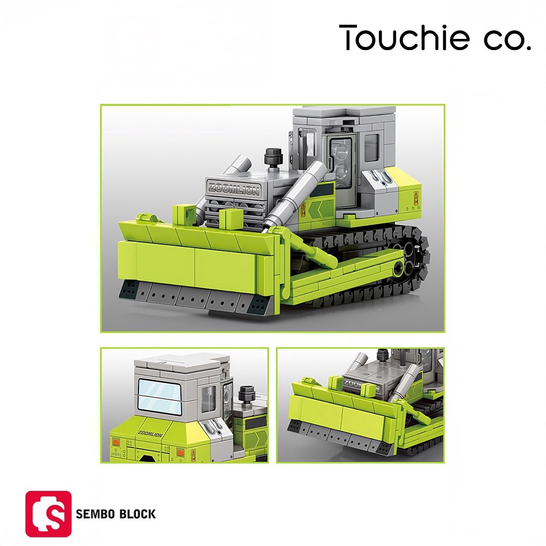 Sembo Block Zoomlion Lisanslı Mini Buldozer 280 Parça Yapı Blokları LEGO ile Uyumlu (705102)