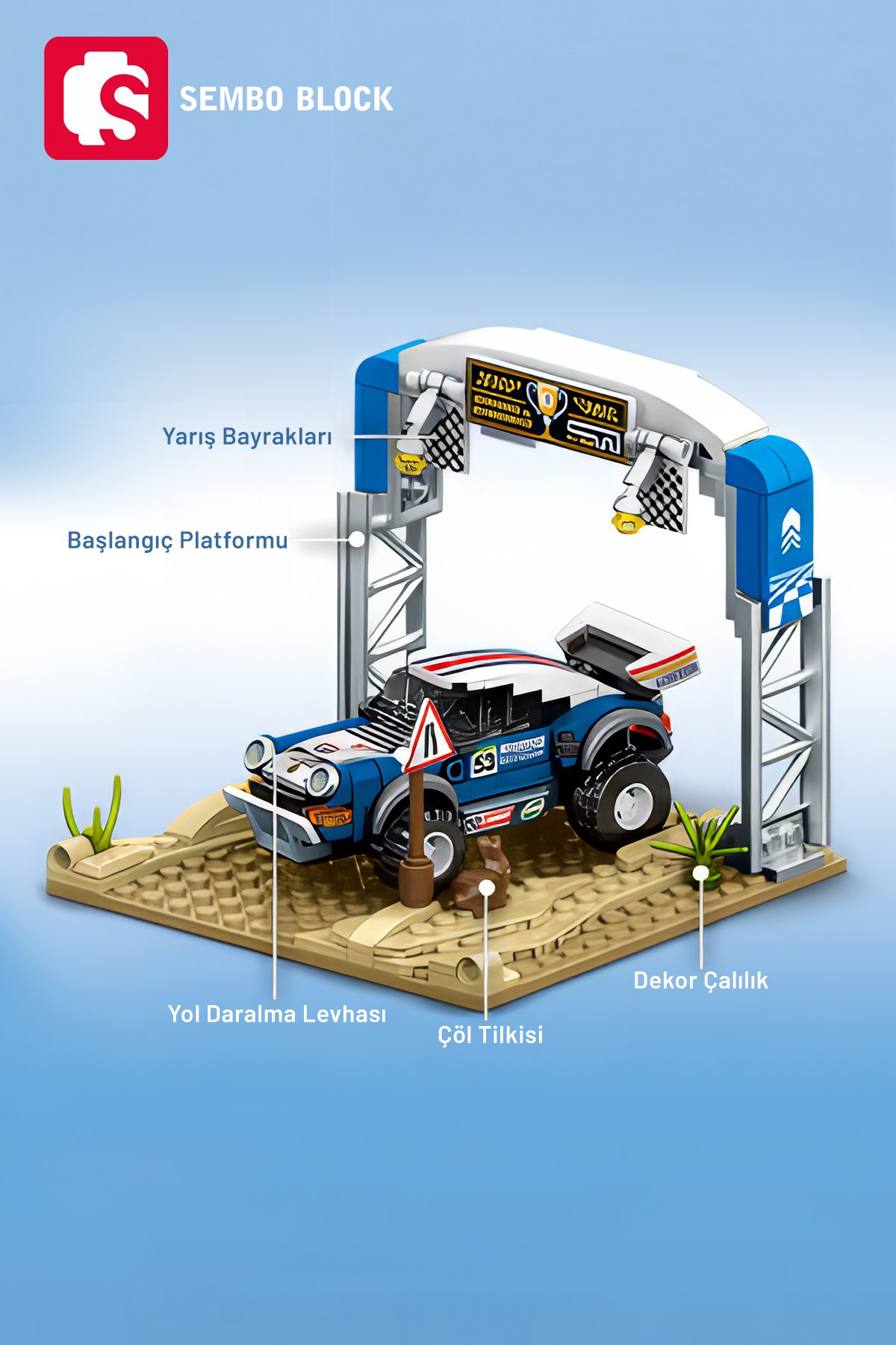 Cool Convoy Porscche Off-Road 268 Parça yapı blokları Lego ile uyumlu (714316)