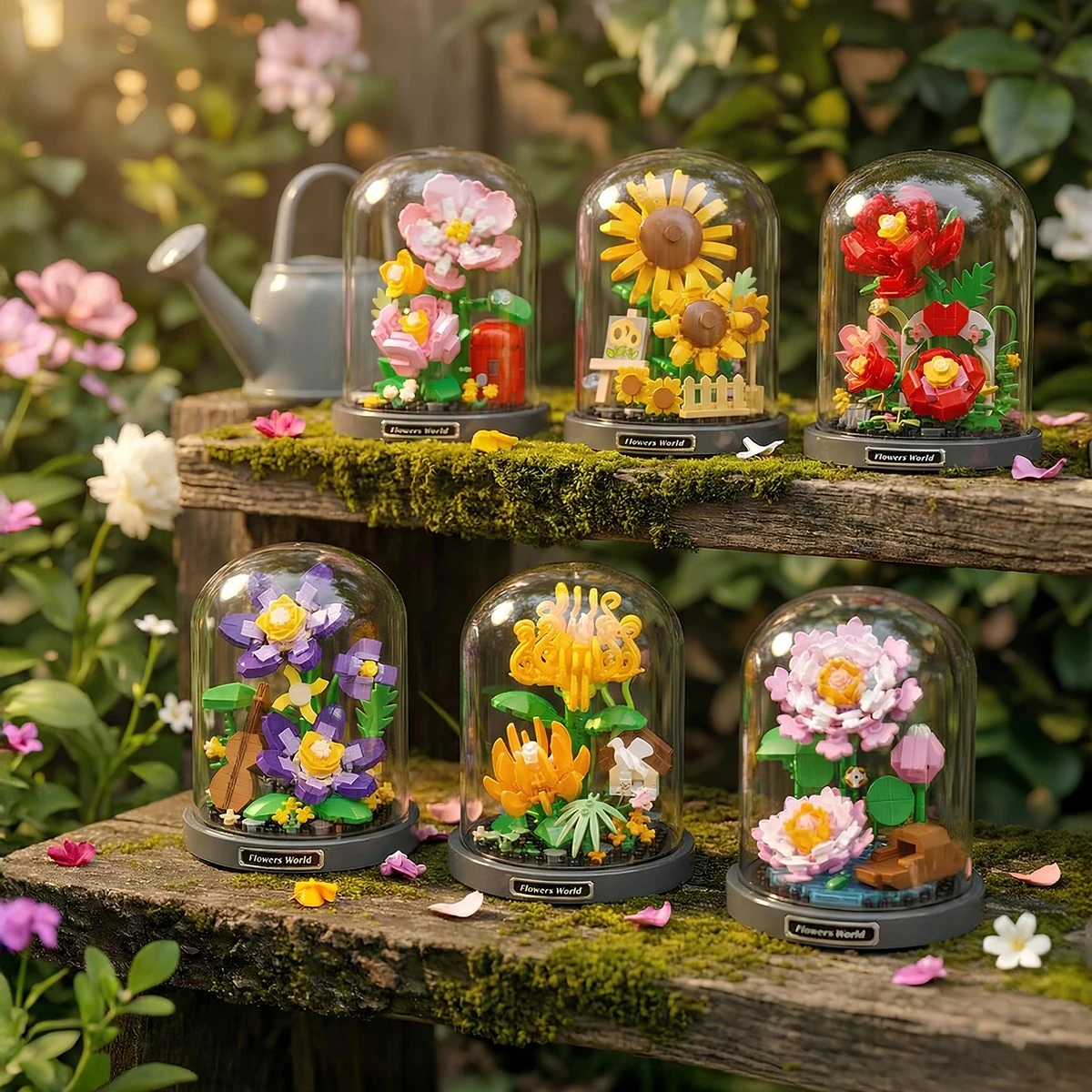 Balody 6'lı Fanuslu Mini Çiçek Serisi Yapı Bloğu Seti – 1214 Parça