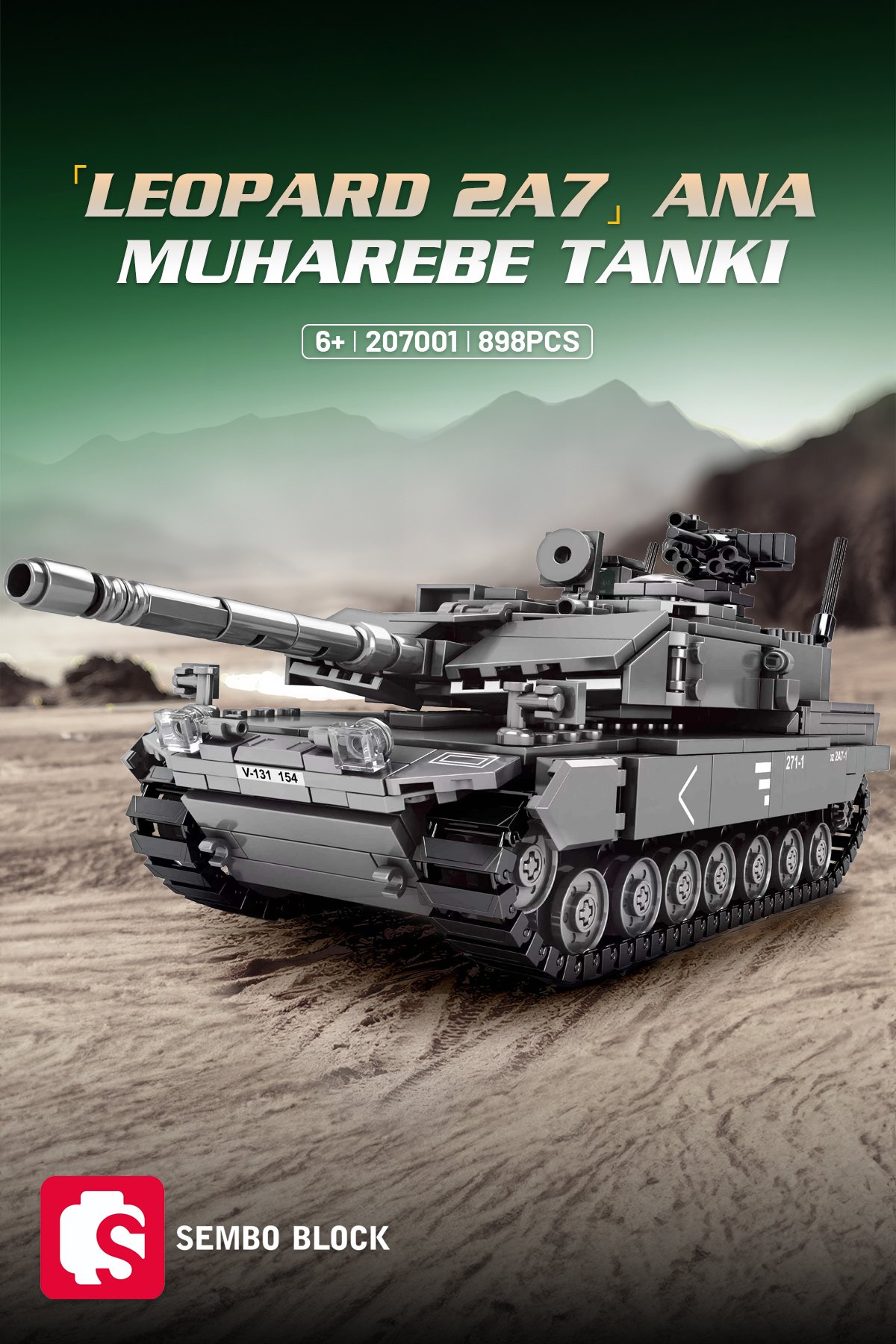 Leopard 2A7+ Ana Muharebe Tankı 898 Parça yapı Blokları Legoile uyumlu