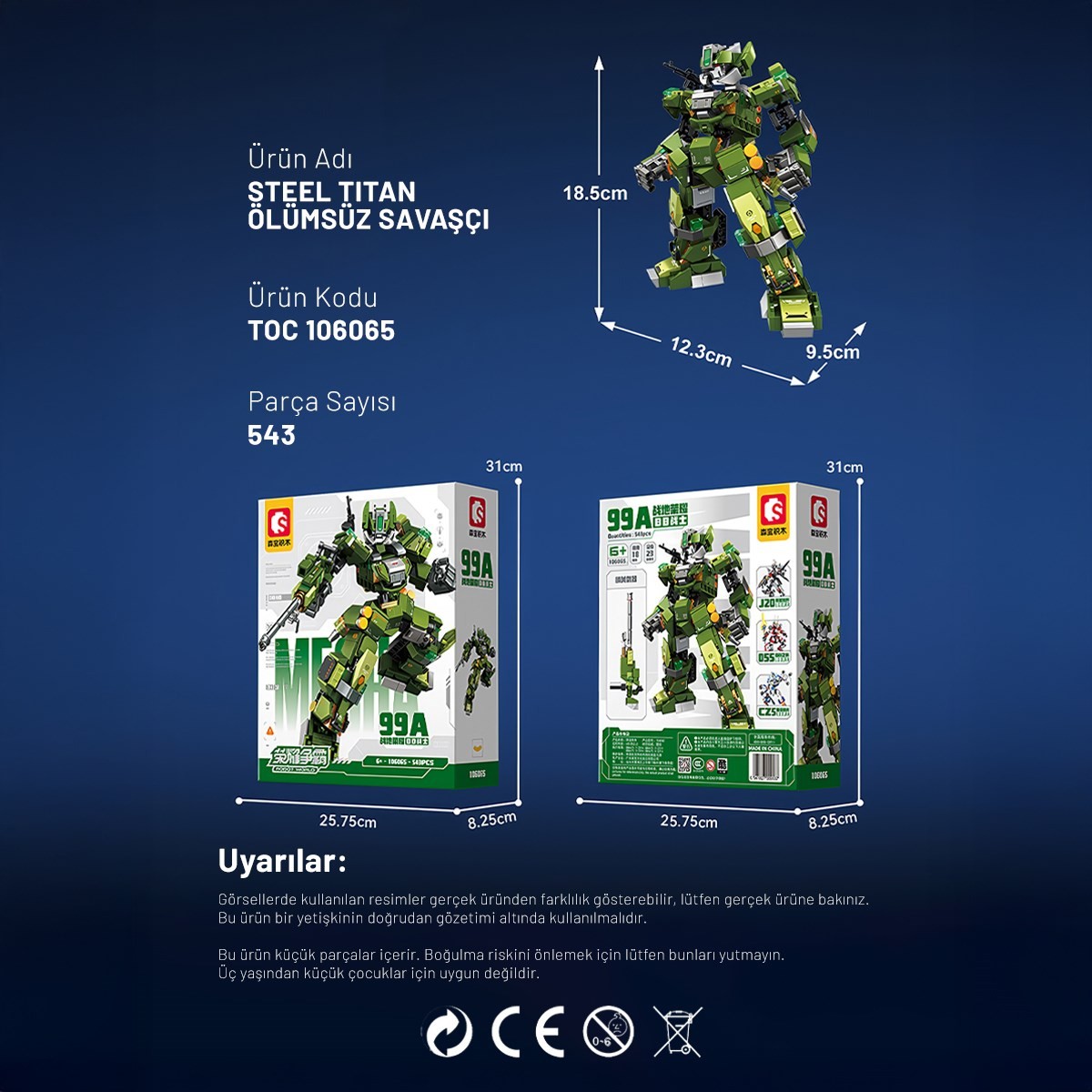 Steel Titan Ölümsüz Savaşçı Yapı Bloğu Seti