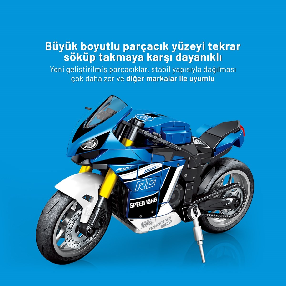 Sembo Block Yamaha YZF R1 Motosiklet 222 Parça Yapı Bloğu Seti