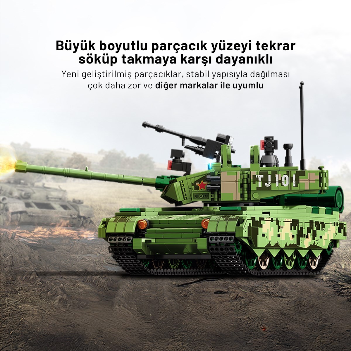 Sembo Block ZTZ-99A Ana Muharebe Tankı Yapı Bloğu Seti 1044 Parça
