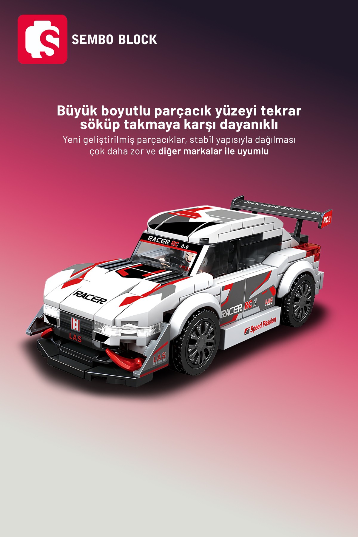 Speed Alliance Suta Racing Team 224 Parça yapı blokları Lego ile uyumlu (714028)