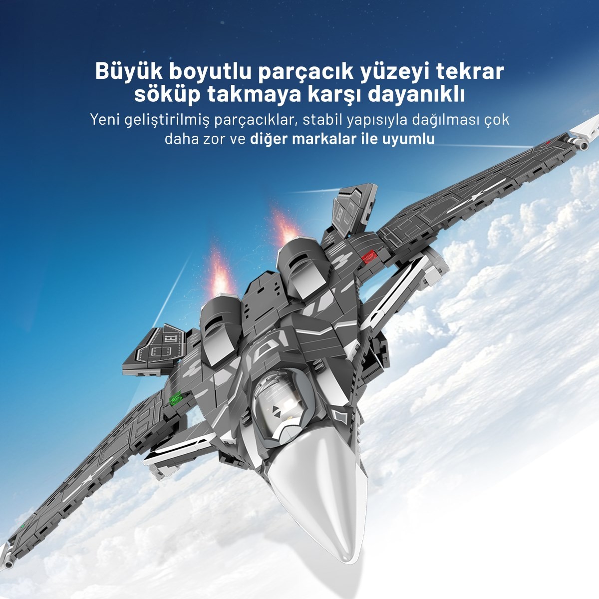 Sembo Block Taşıyıcı Tabanlı Yeni Nesil Savaş Uçağı Yapı Bloğu Seti 960 parça