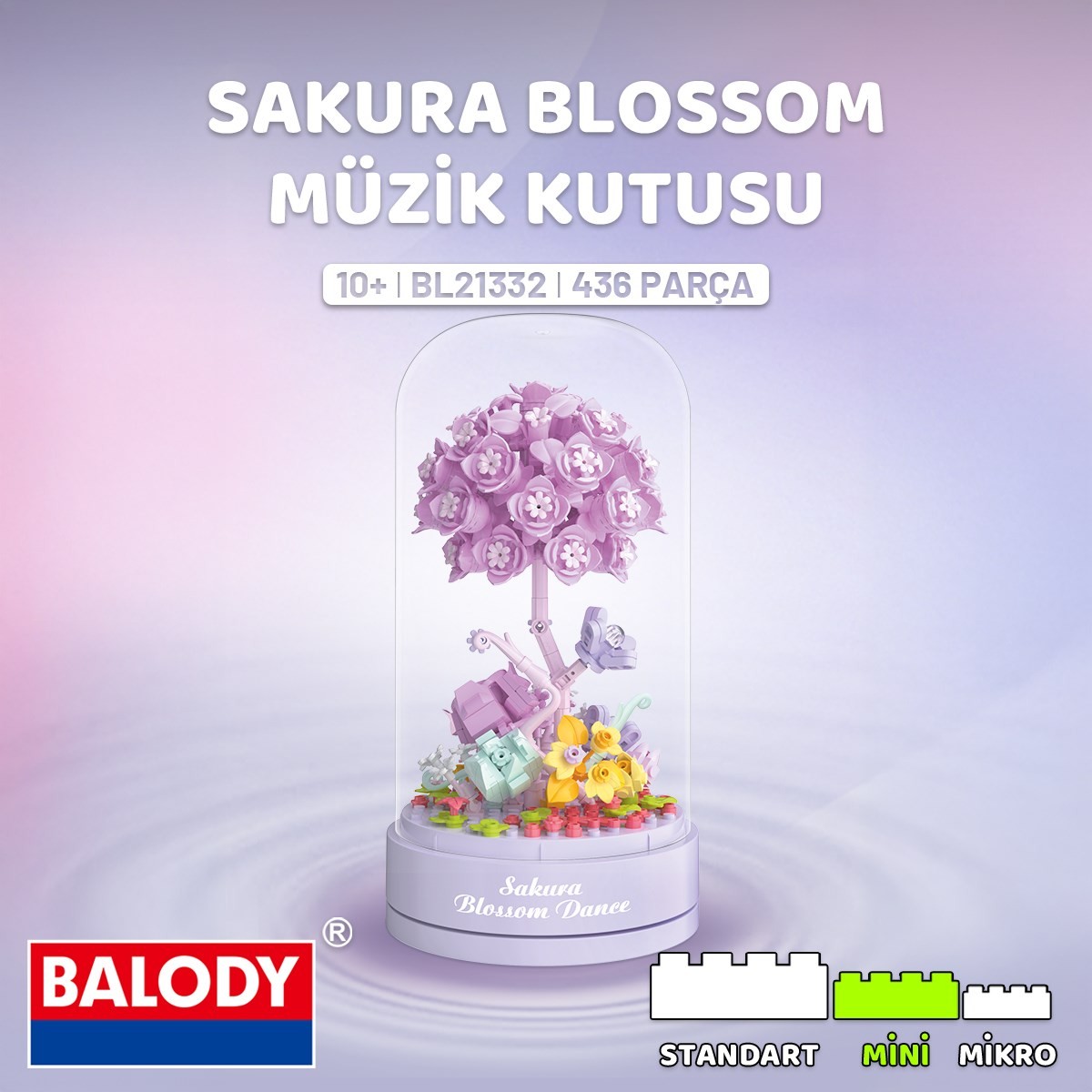 Balody Sakura Blossom Müzik Kutusu Yapı Bloğu Seti – 436 Parça