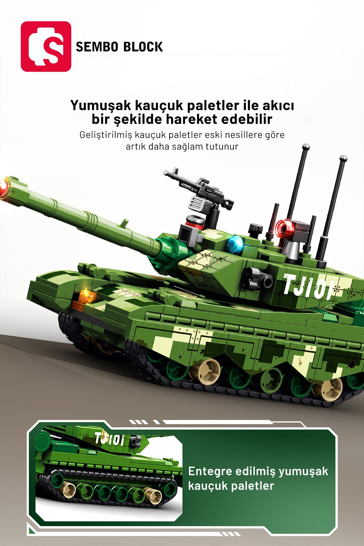 ZTZ-99A Ana Muharebe Tankı 297 Parça yapı blokları Lego ile uyumlu (203168)