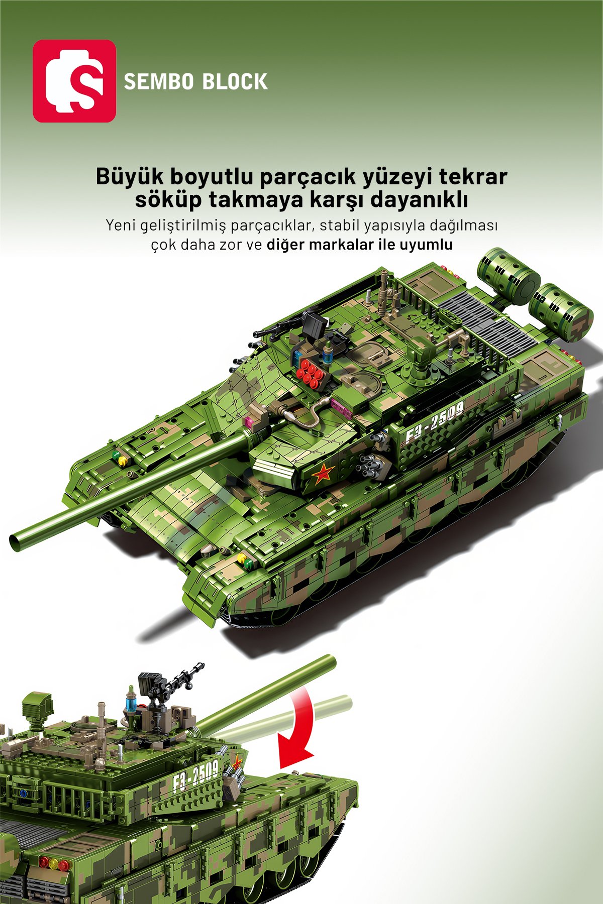 Type 99A Ana Muharebe Tankı 1:18 Ölçek 2748 Parça yapı blokları Lego ile uyumlu (705021)