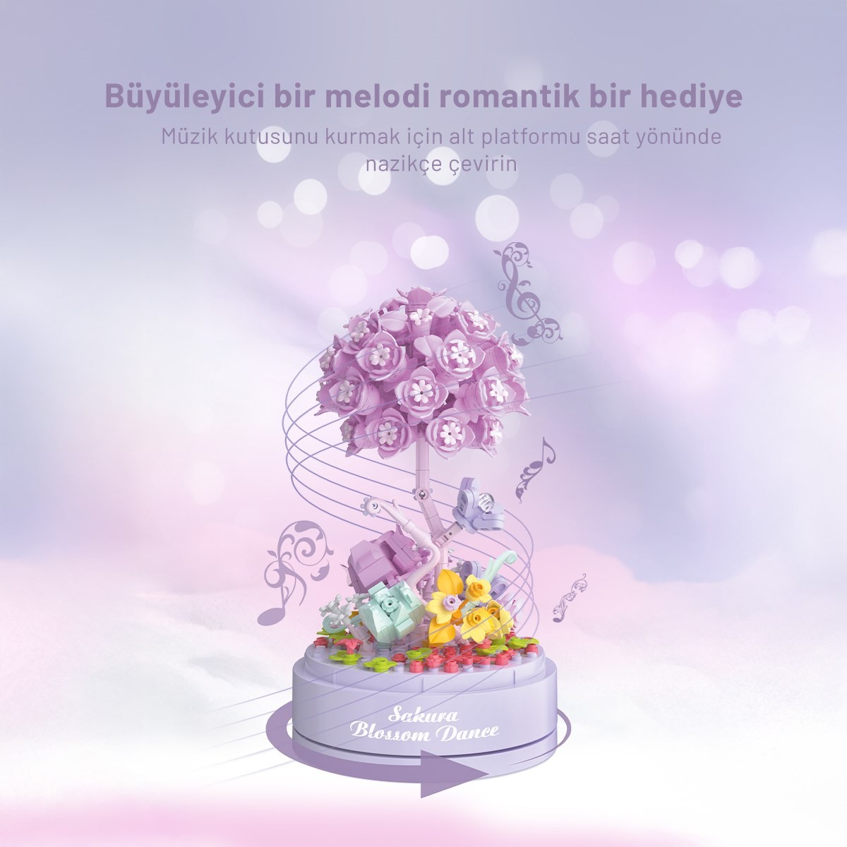 Balody Sakura Blossom Müzik Kutusu Yapı Bloğu Seti – 436 Parça