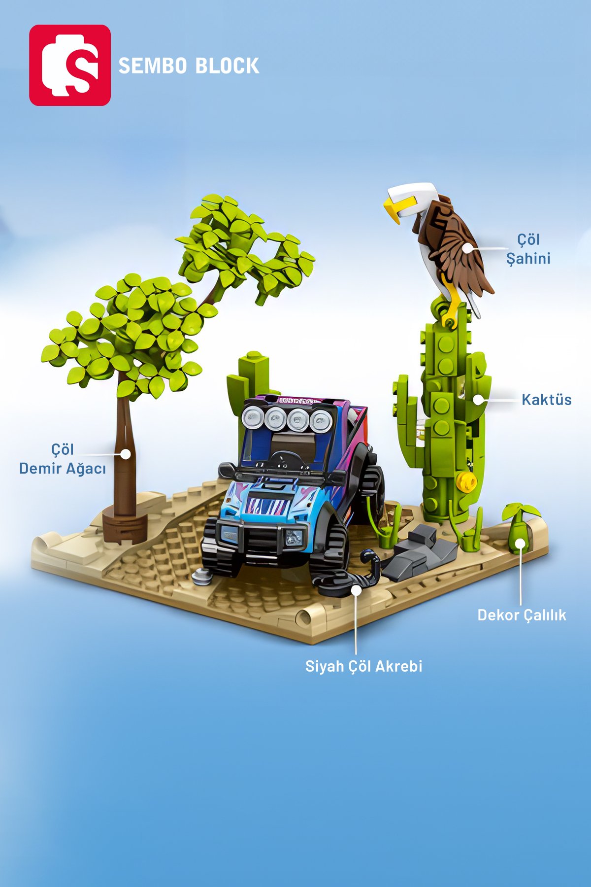 Cool Convoy Warrior Off-Road 363 Parça yapı blokları Lego ile uyumlu (714317)