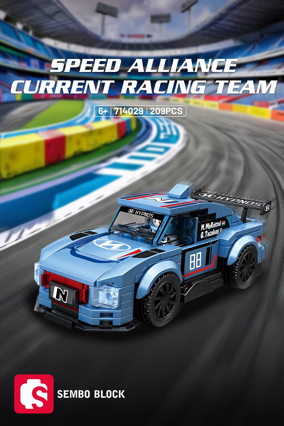 Speed Alliance Current Racing Team 209 Parça yapı blokları Lego ile uyumlu (714029)