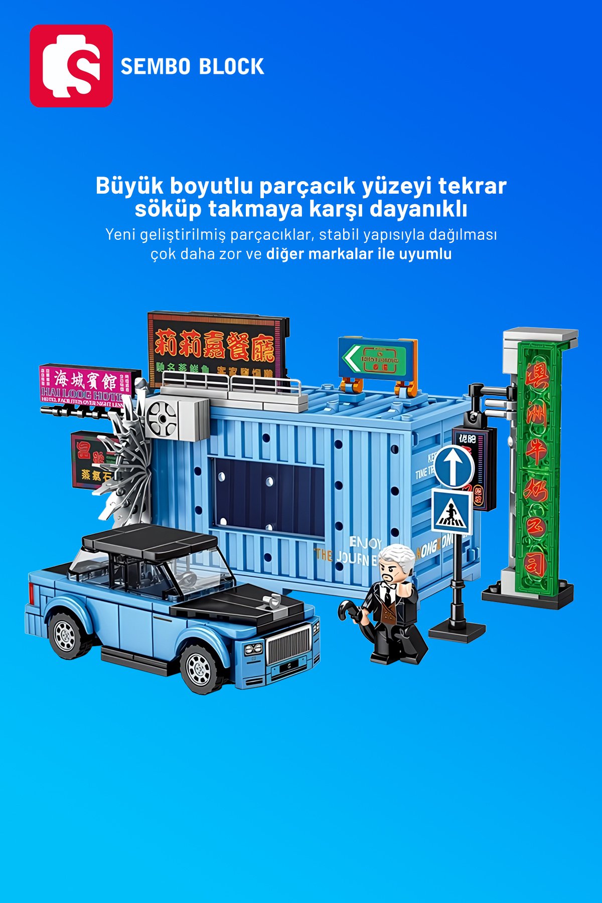 Hong Kong Street Scene BK.5 Caddede 264 Parça yapı blokları Lego ile uyumlu (714526)