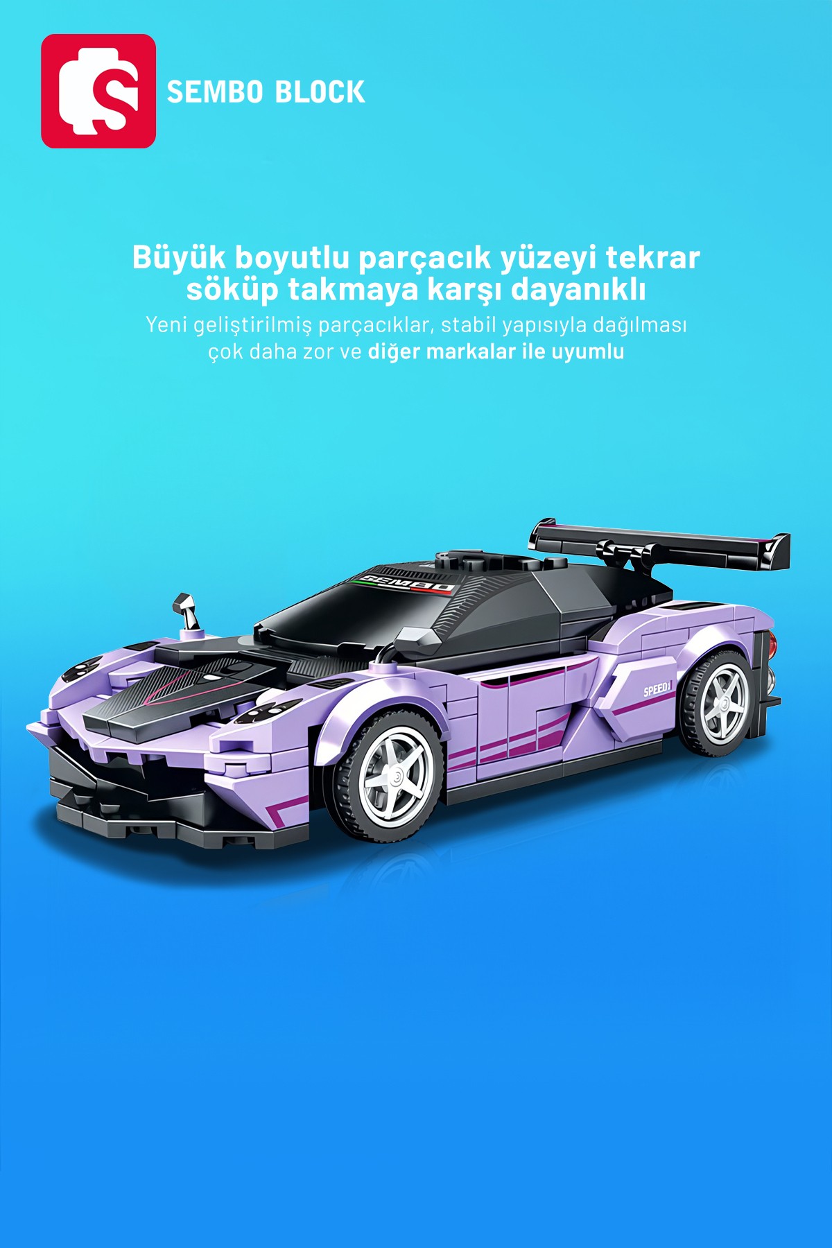 Famous Cars Zonda R 254 Parça yapı blokları Lego ile uyumlu (714007)