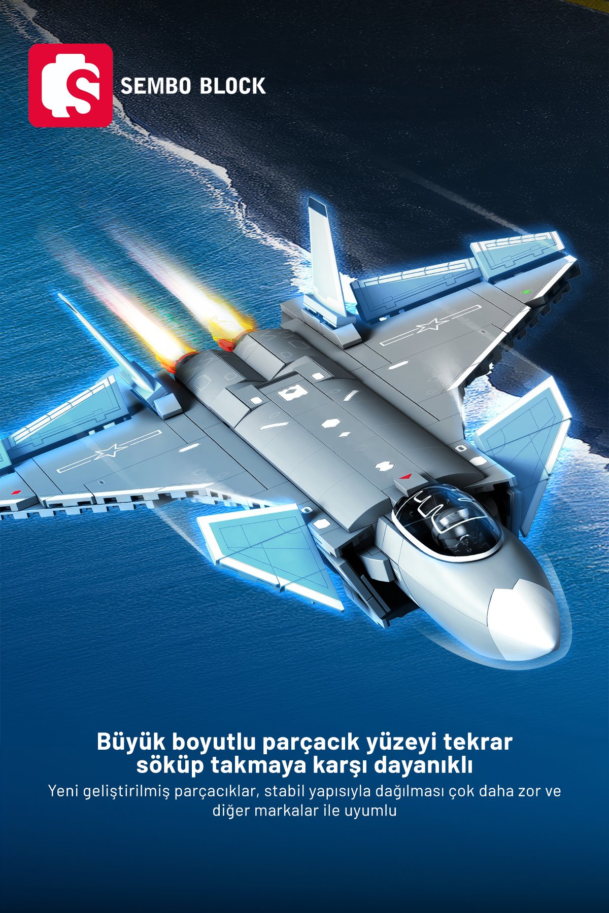 J-20 Hayalet Uçağı 585 Parça yapı blokları Lego ile uyumlu (202241)