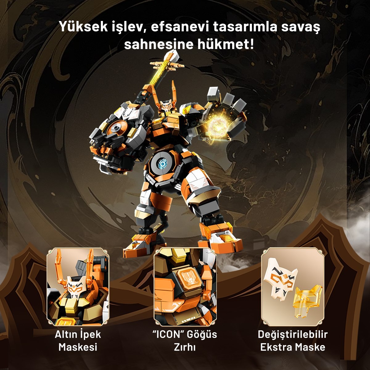 Sembo Block Blazing Fireform Kutsal Savaşçı Yapı Bloğu Seti - 887 Parça