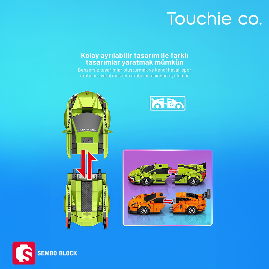 Famous Cars Koenigsegg One:1 244 Parça yapı blokları Lego ile uyumlu (714005)