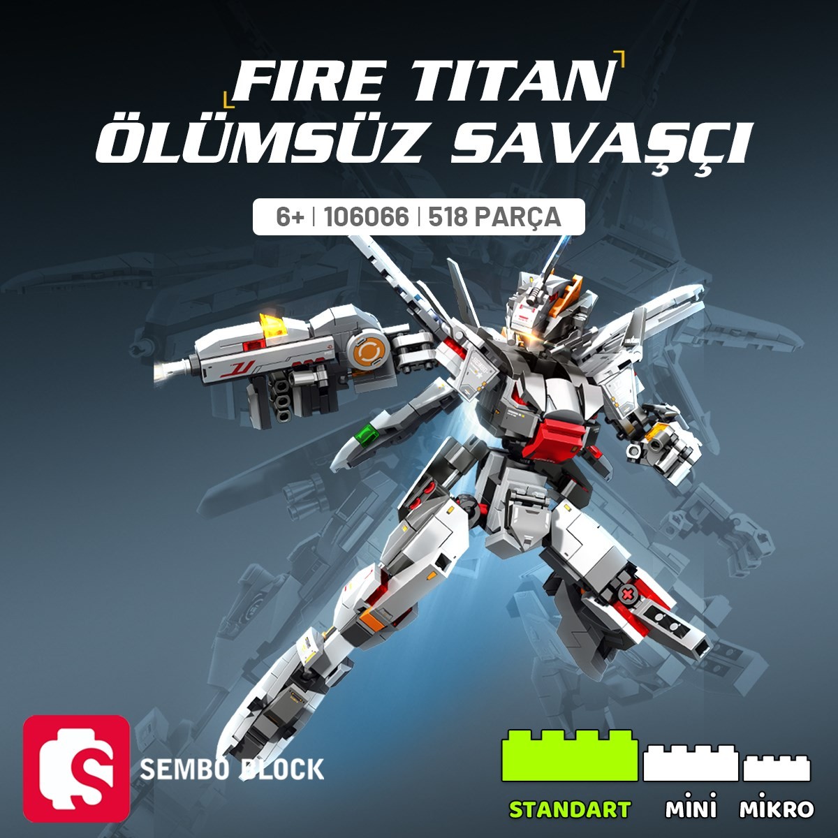 Fire Titan Ölümsüz Savaşçı Yapı Bloğu Seti