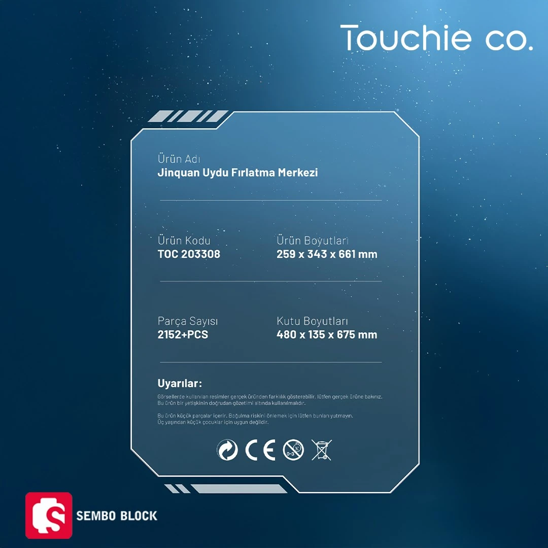 Sembo Block Jinquan Uydu Fırlatma Merkezi Yapı Bloğu Seti – 2152 Parça