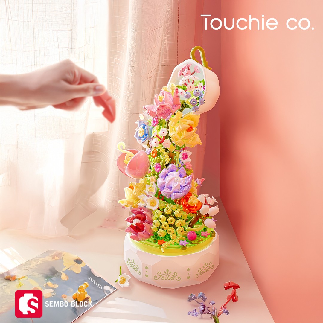 Huayan Cayı Muzikli Florist seti 575 Parça yapı blokları Lego ile uyumlu (611050)
