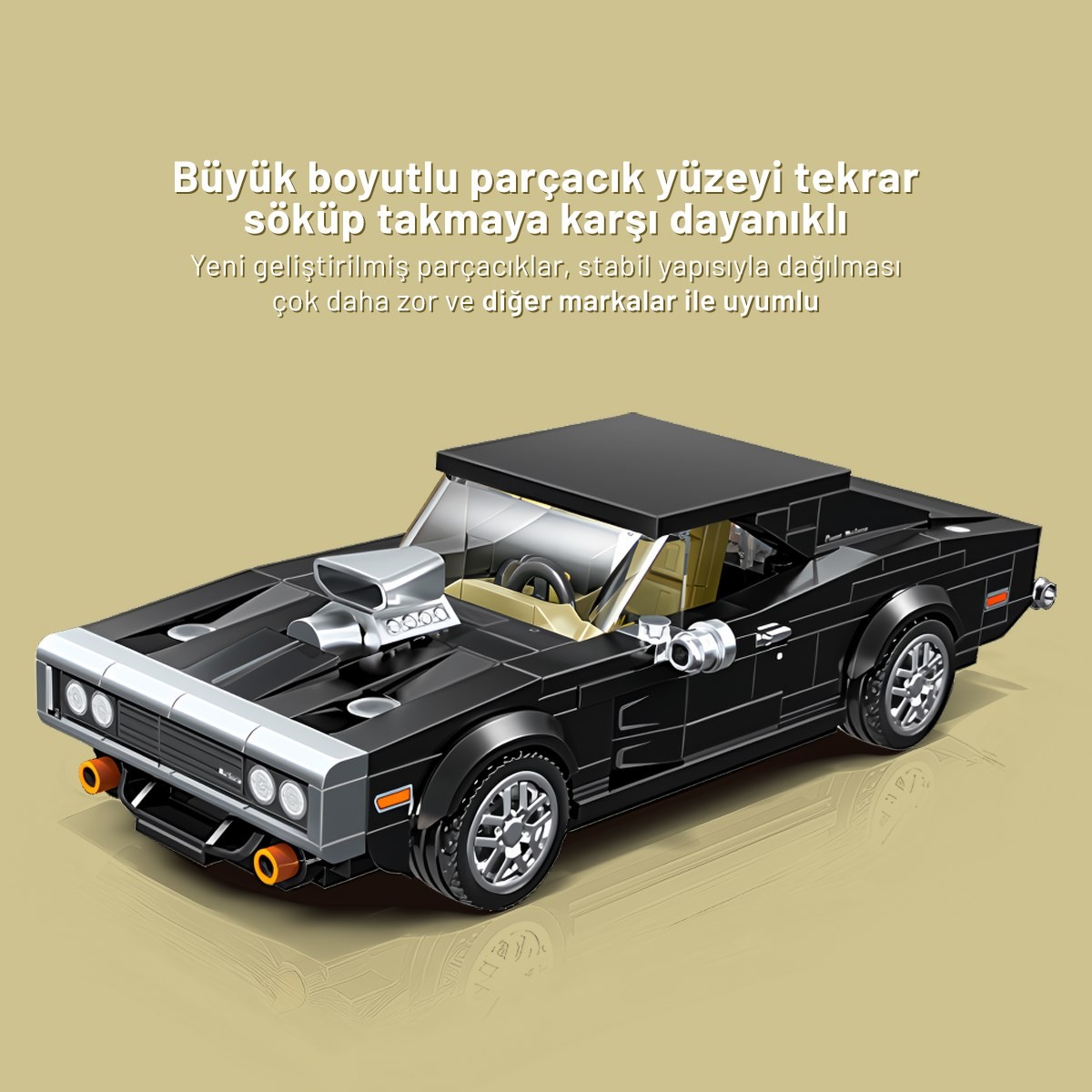 Sembo Block Exotic Cars Dodge Charger RT Yapı Bloğu Seti 306 Parça