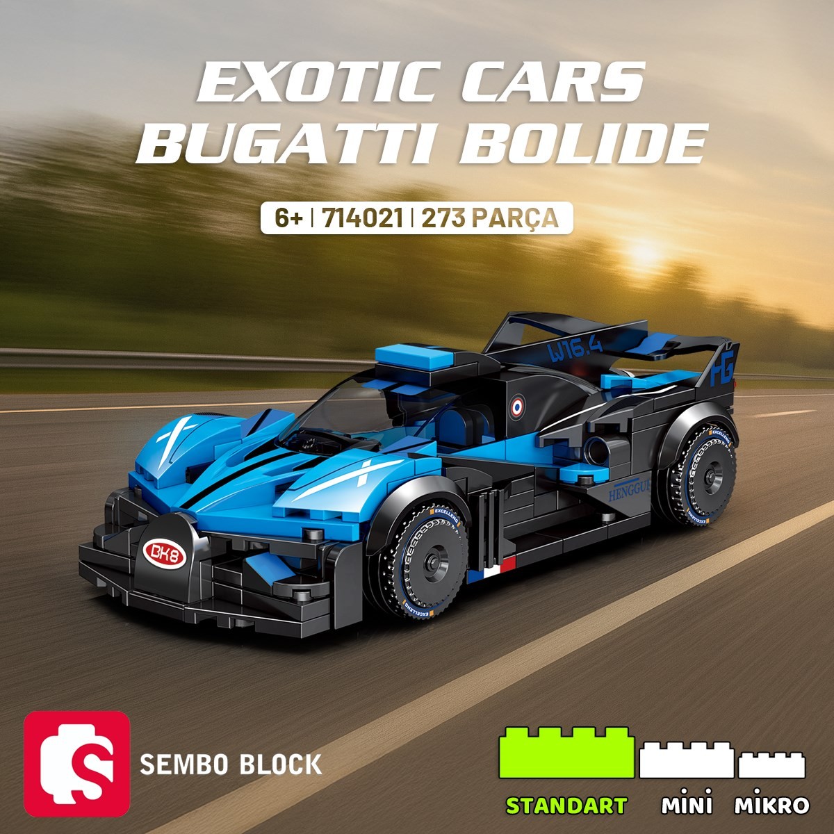Sembo Block Bugatti Bolide Yapı Bloğu Seti 273 Parça
