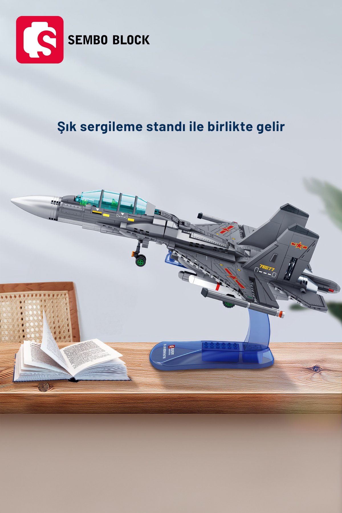 J-16D Elektronik Harp Uçağı 889 Parça yapı blokları Lego ile uyumlu (202189)