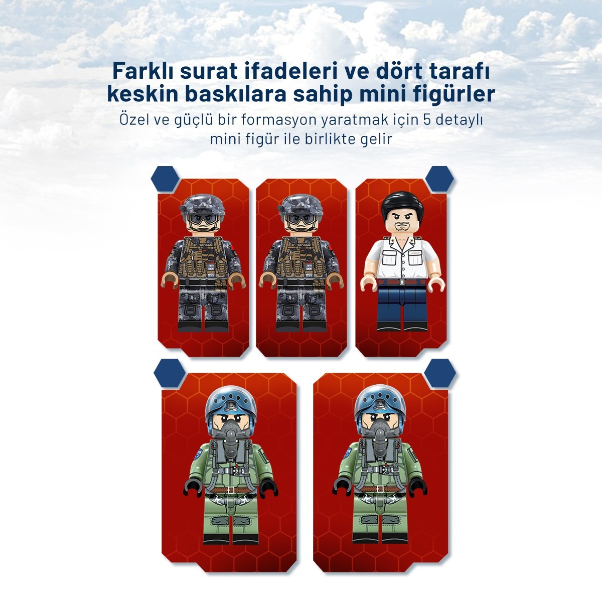 Sembo Block Taşıyıcı Tabanlı Yeni Nesil Savaş Uçağı Yapı Bloğu Seti 960 parça