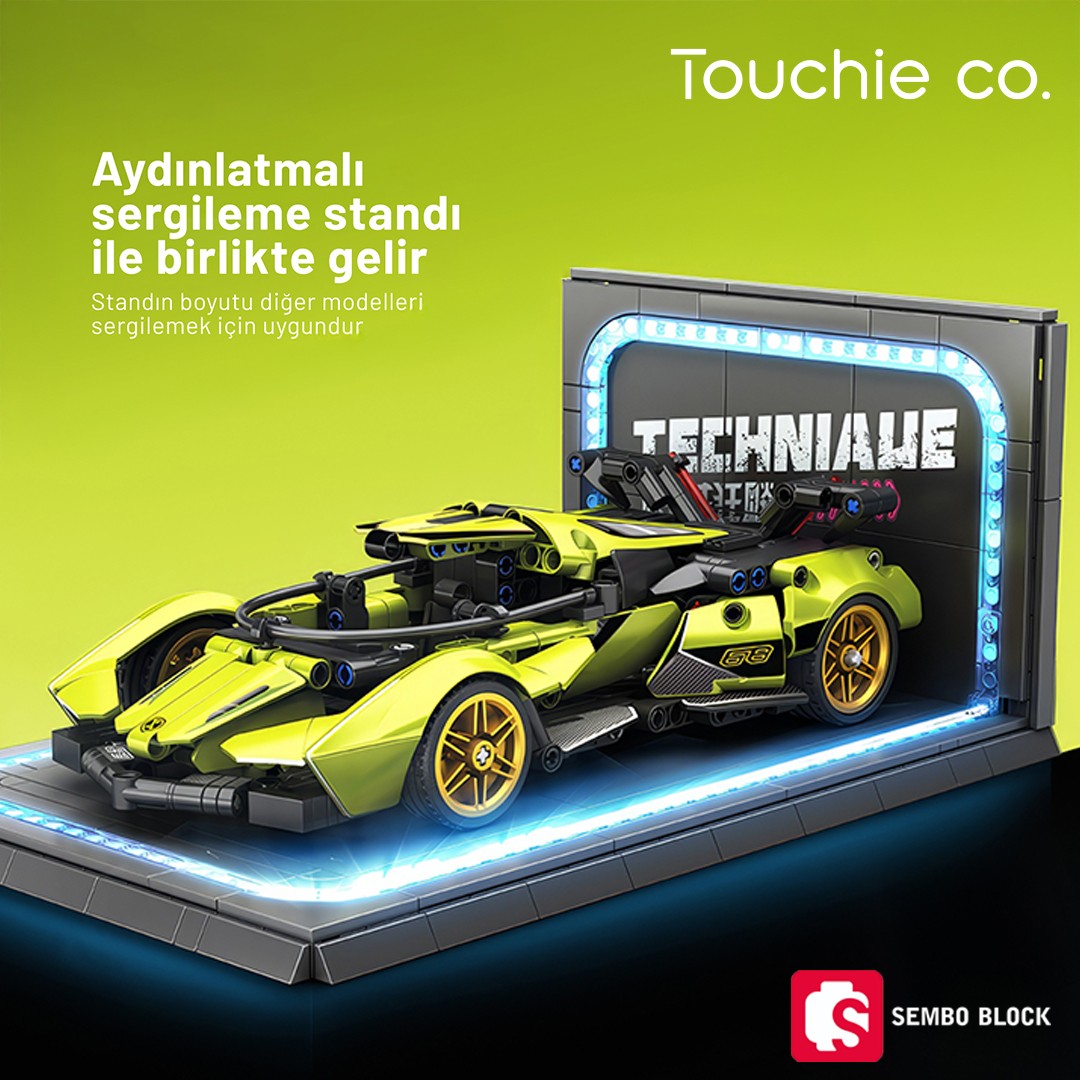 Phantom V12 Spor araba 1:18 883 Parça yapı blokları Lego ile uyumlu