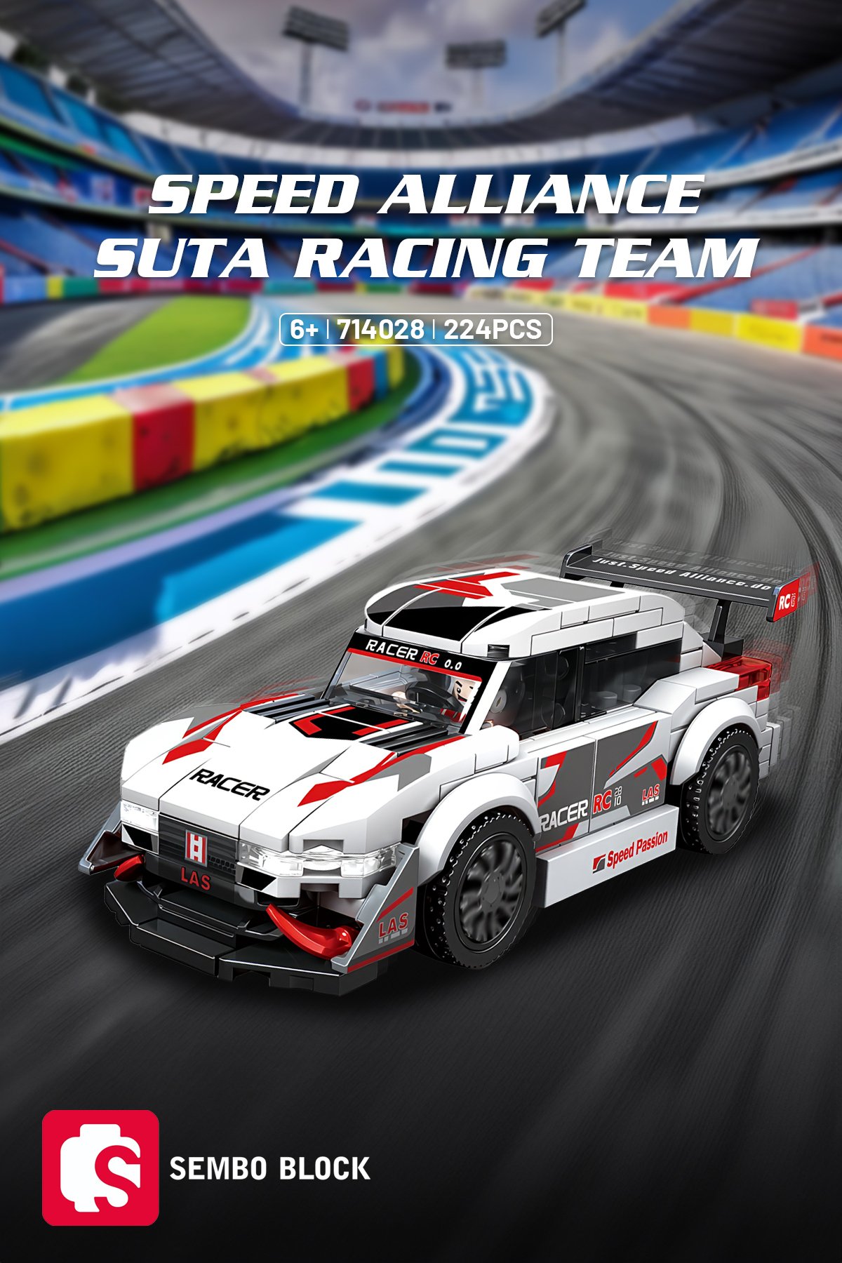 Speed Alliance Suta Racing Team 224 Parça yapı blokları Lego ile uyumlu (714028)