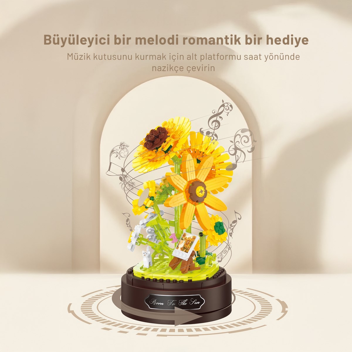 Balody Çiçek Sanatı Müzik Kutusu Yapı Bloğu Seti – 483 Parça