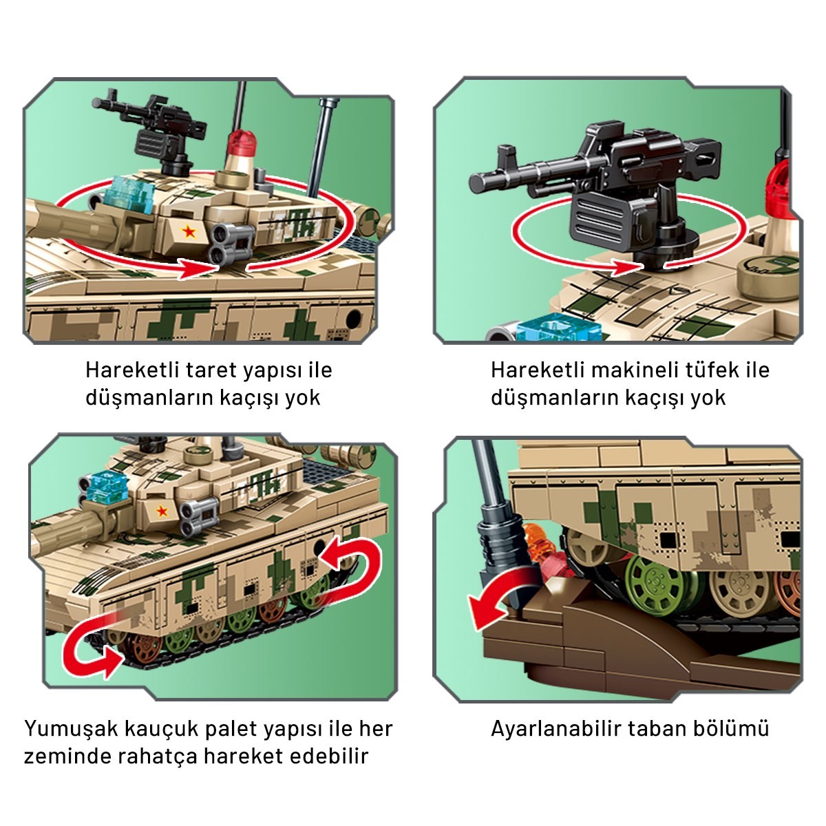 Sembo Block Type 99A Ana Muharebe Tankı Yapı Bloğu Seti 251 Parça