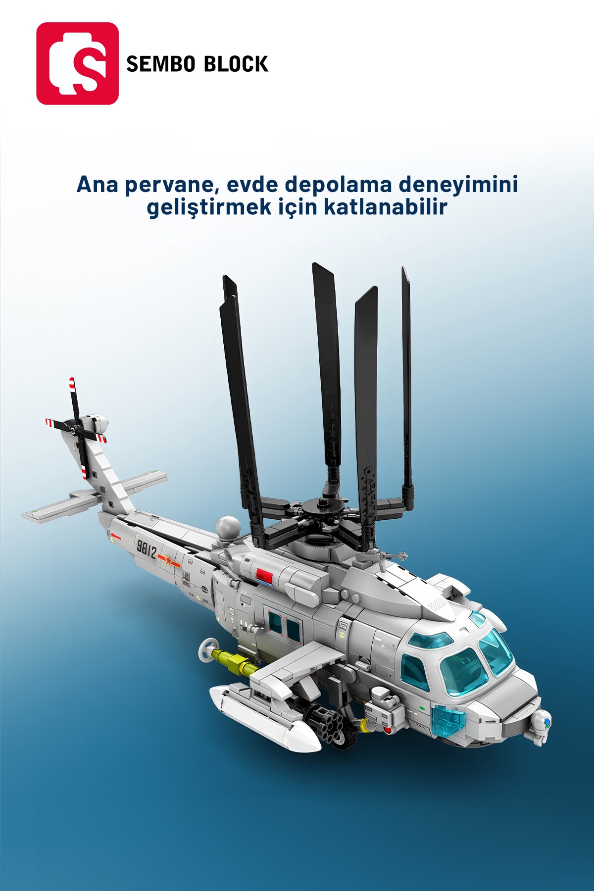 Z-20 Donanma Helikopteri 862 Parça yapı blokları Lego ile uyumlu (202229)