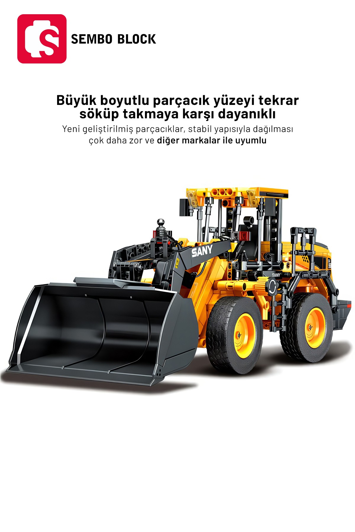 Sany Lisanslı Kepçe 896 Parça yapı blokları Lego ile uyumlu (712016)