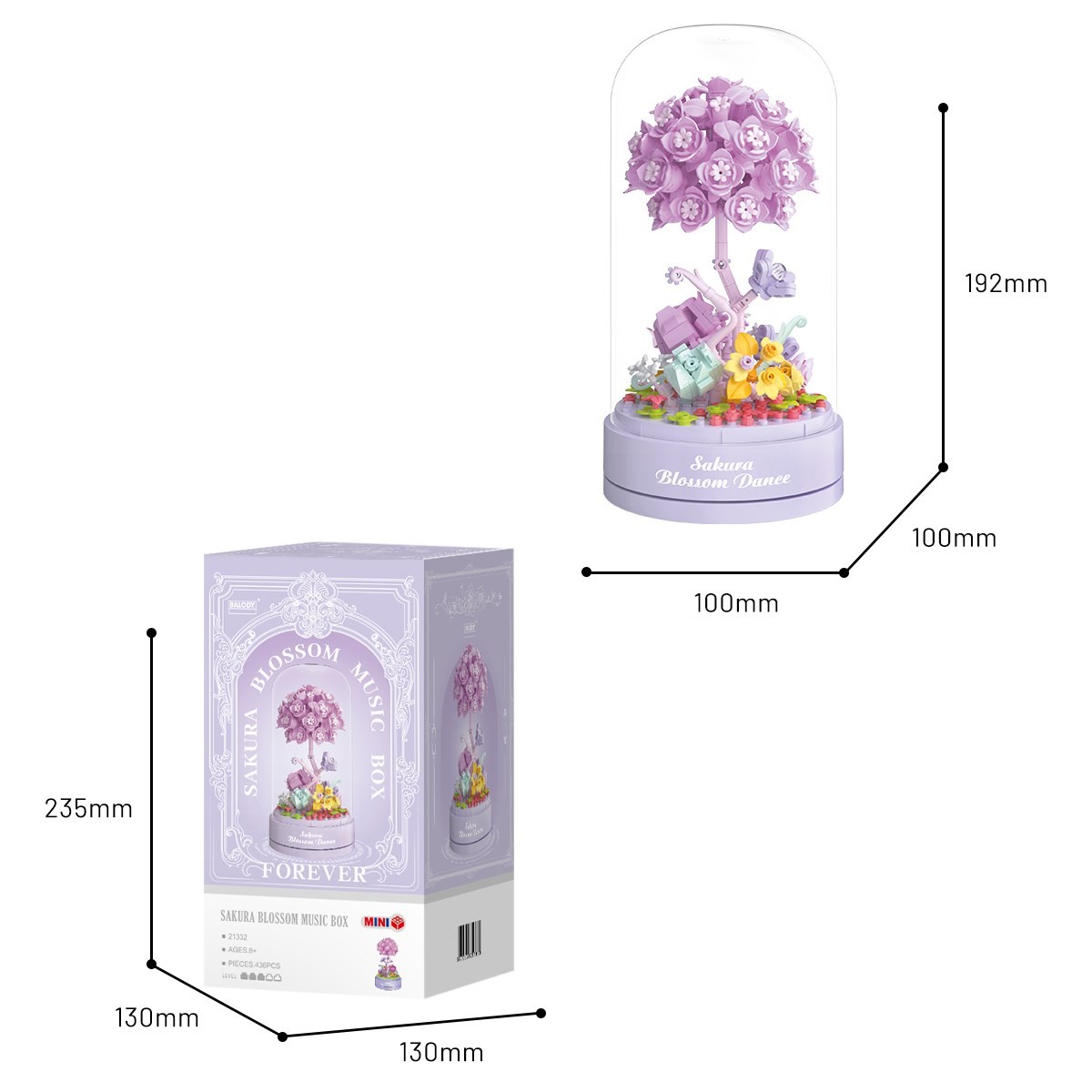Balody Sakura Blossom Müzik Kutusu Yapı Bloğu Seti – 436 Parça