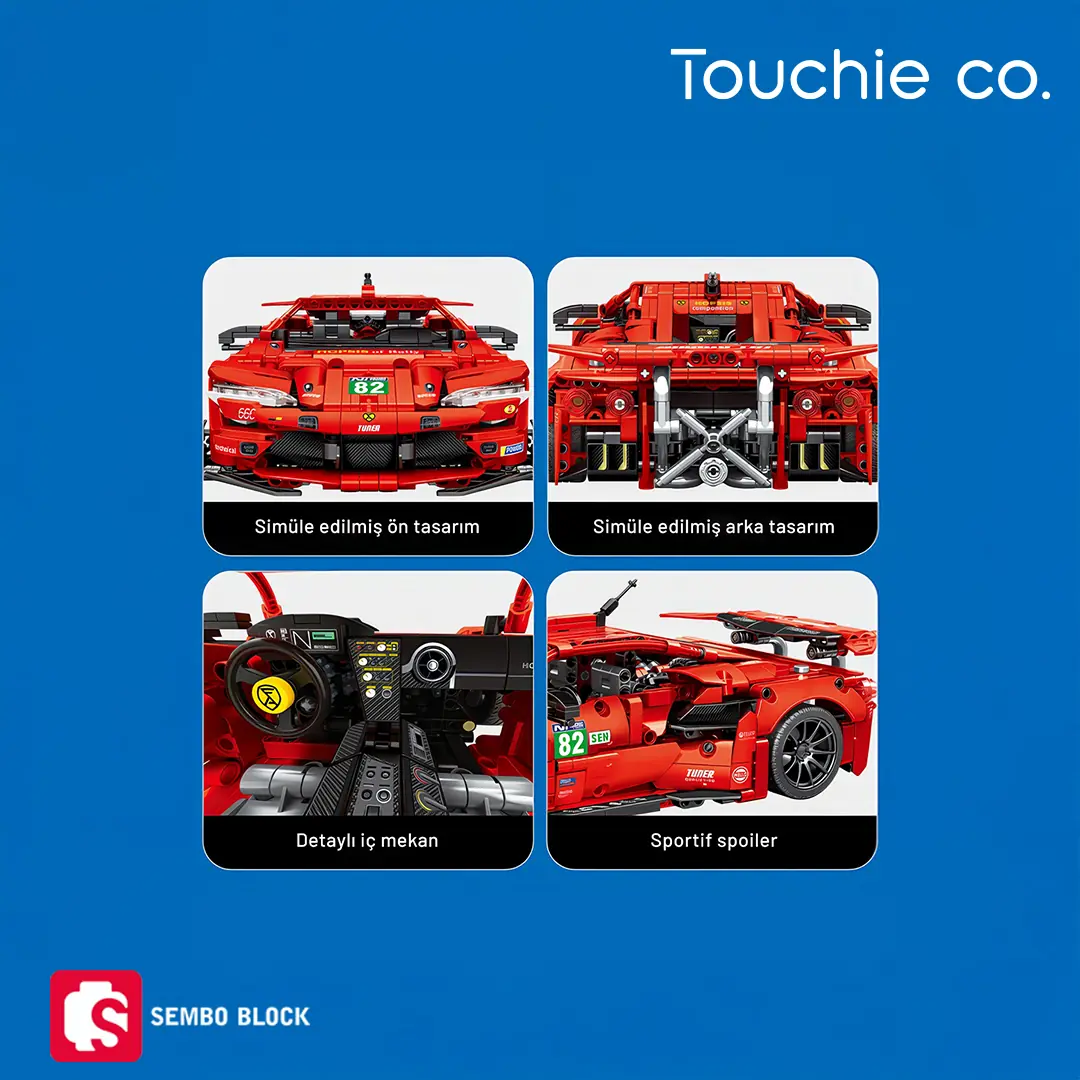 Techniaue Blazing Charger Spor Araba - 1374 Parça - Sembo Block