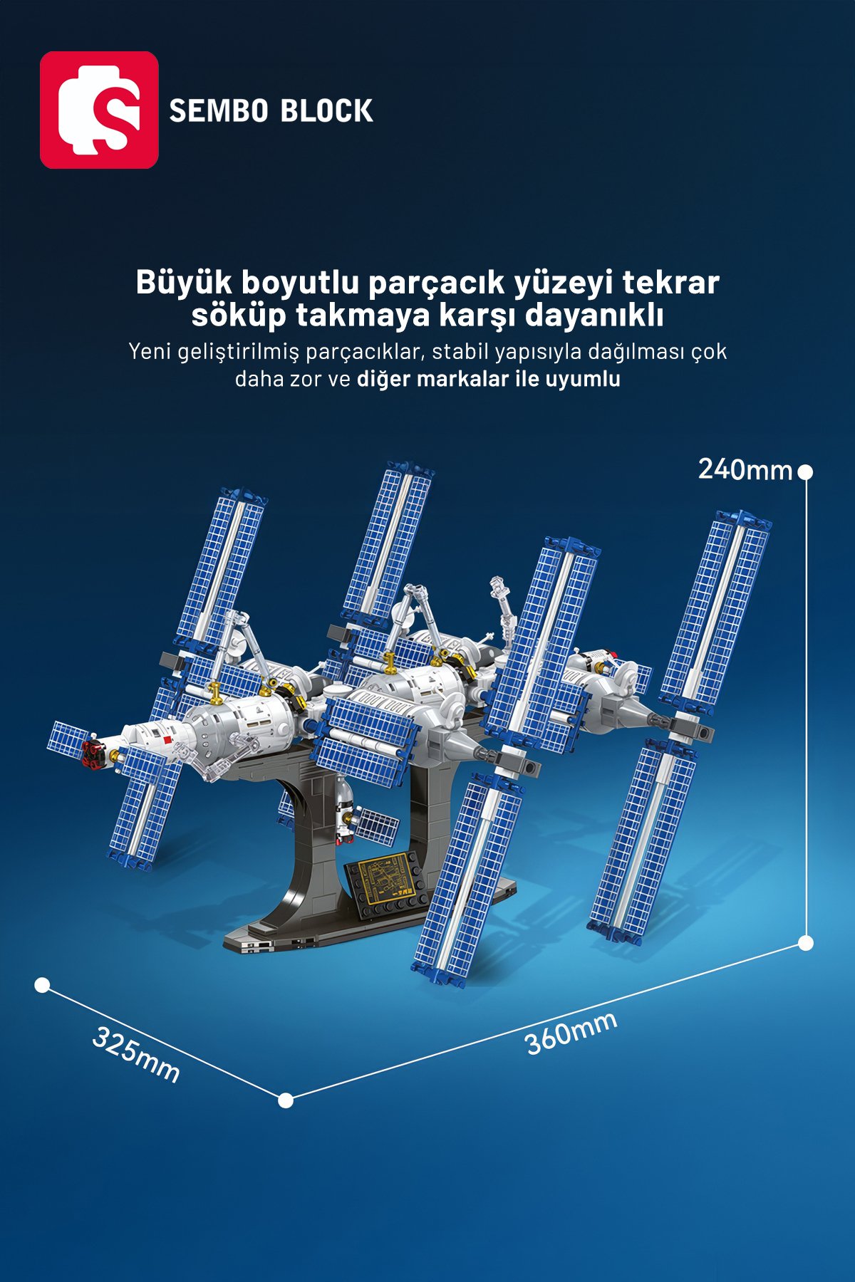 Faz II Uzay İstasyonu 644 Parça yapı blokları Lego ile uyumlu (203354)