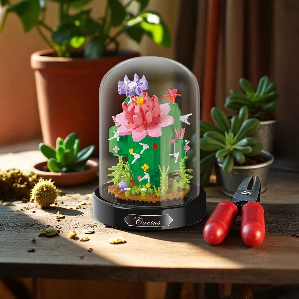 Balody Fanuslu Çiçek Serisi – Kaktüs Yapı Bloğu Seti – 615 Parça