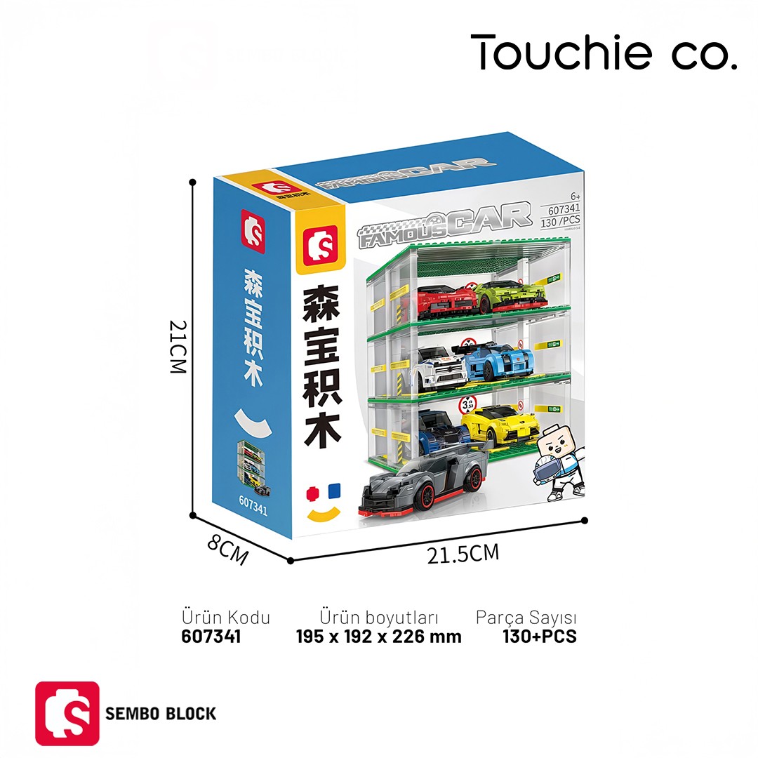 Famous Cars Araç Park yeri 6 araç için 130 Parça yapı blokları Lego ile Uyumlu (607341)